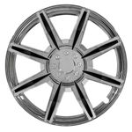 Pilot Automotive Chrome 8 Spoke 16" Wheel Cover with Black Inserts, (Set of 4)