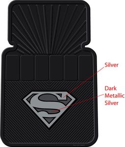 PlastiColor Silver Superman Floor Mats