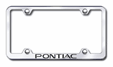 Pontiac Laser Etched Stainless Steel Wide License Plate Frame