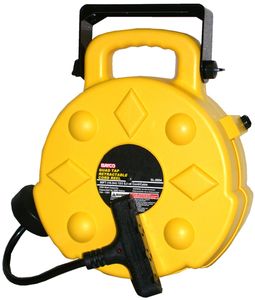 Professional Retractable Reel With 50 Ft. Quad Tap Cord (15 Amps)