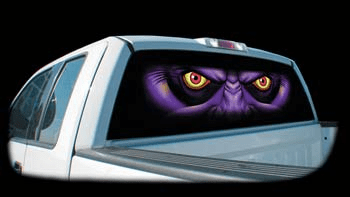 Purple Monster Rear Window Decal