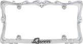 Queen Crystal Chrome License Plate Frame