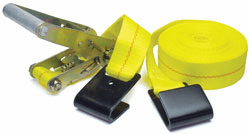 Ratchet Strap with Wide Handle and Flat Hook (2" x 27')