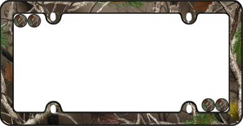 Real Tree Camouflage License Plate Frame Kit