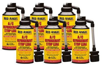 Red Angel A/C Refrigerant Stop Leak (4.5 oz) - 6 Pack