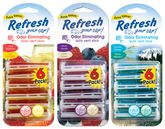 Refresh Vent Stick Car Air Fresheners (6 pack)