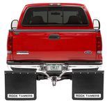 Rock Tamers™ Removable & Adjustable Hitch Mounted Black Mudflaps