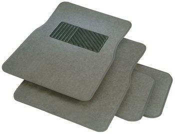 Rubber Queen Carpeted 4-Piece Mat Set w/ Heel Pad