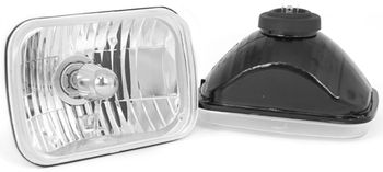 Rugged Ridge 200MM Rectangular Crystal H2 Conversion Headlights (Pair)
