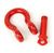 Rugged Ridge 3/4" Red Steel D-Ring Shackles (Pair)