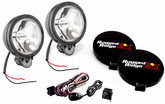 Rugged Ridge 6" Round 100 Watt Black Fog Lamps Kit (Pair)