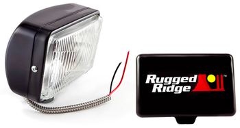 Rugged Ridge Single 5"x7" Rectangular 100 Watt Black Fog Lamp