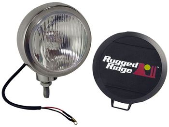 Rugged Ridge Single Stainless Steel 6" HID Off-Road Fog Lamp