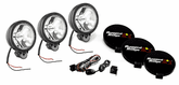 Rugged Ridge Three 6" Round 100 Watt Black Fog Lamps Kit
