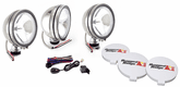 Rugged Ridge Three 6" Round 100 Watt Stainless Steel Fog Lamps Kit