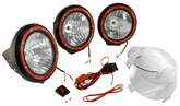 Rugged Ridge Three Black HID Off-Road Fog Lamps Kit