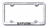 Saturn Laser Etched Stainless Steel Wide License Plate Frame