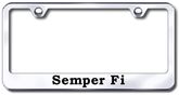 Semper Fi Laser Etched Stainless Steel License Plate Frame