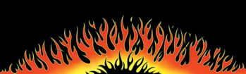 Sizzlin' Hot Flames Rear Window Decal