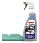 Sonax Brillant Shine Spray Detailer (25 oz), Microfiber Cloth Kit