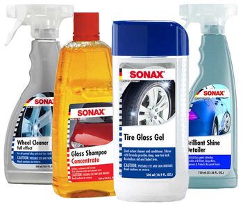 Sonax Car Wash, Wax & Tire Care Kit