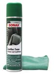 Sonax Leather Foam Cleaner & Conditioner (13.02 oz) & Microfiber Cloth Kit