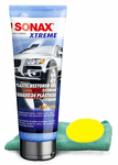 Sonax Plastic Restorer Gel (250 ml), Microfiber Cloth & Foam Pad Kit