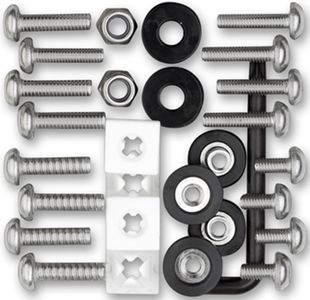 Stainless Steel Locking License Plate Frame Fastener Kit