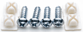 Steel License Plate Fasteners (Set of 4)