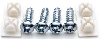 Steel License Plate Fasteners (Set of 4)