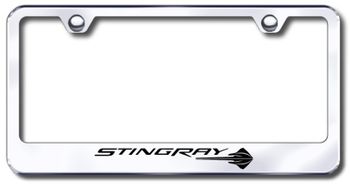 Stingray Corvette Laser Etched Stainless Steel License Plate Frame