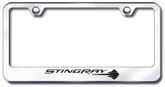 Stingray Corvette Laser Etched Stainless Steel License Plate Frame