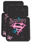 Supergirl & Butterflies Rubber Floor Mats (Pair)