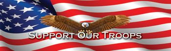 Support Our Troops Rear Window Decal