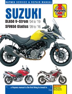 Suzuki DL650, DL650XT, SFV650 Haynes Repair Manual (2004-2019)