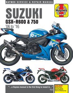 Suzuki GSX-R600 & 750 Haynes Repair Manual (2006-2016)