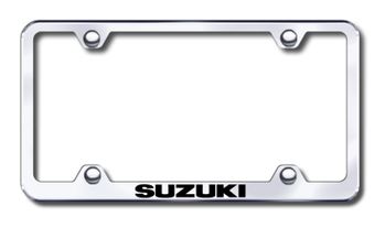 Suzuki Laser Etched Stainless Steel Wide License Plate Frame