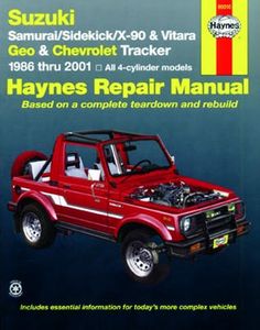 Suzuki Samurai/Sidekick/X-90 & Vitara and Geo & Chevrolet Tracker Haynes Repair Manual (1986-2001)