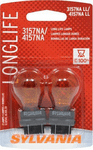 Sylvania 4157NALL Amber Colored Long Life Mini Bulbs