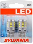 Sylvania 7443 LED T20 Cool White Miniature Bulbs (Pair)