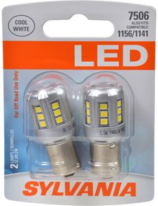 Sylvania 7506 LED Cool White Miniature Bulbs (Pair)
