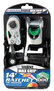 Titan Max Grip Heavy Duty 14" Ratchet Tie Down (Pair)