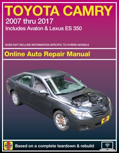 Toyota Camry and Avalon & Lexus ES 350 Haynes Repair Manual (2007 -2017)
