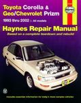 Toyota Corolla, Geo & Chevrolet Prizm Haynes Repair Manual (1993-2002)