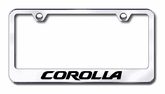 Toyota Corolla Laser Etched Stainless Steel License Plate Frame