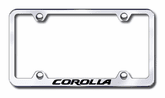 Toyota Corolla Laser Etched Stainless Steel Wide License Plate Frame