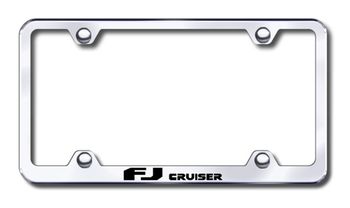 Toyota FJ Cruiser Laser Etched Stainless Steel Wide License Plate Frame