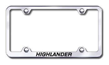 Toyota Highlander Laser Etched Stainless Steel Wide License Plate Frame