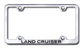 Toyota Land Cruiser Logo Laser Etched Stainless Steel Wide License Plate Frame
