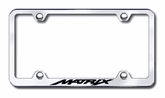 Toyota Matrix Laser Etched Stainless Steel Wide License Plate Frame